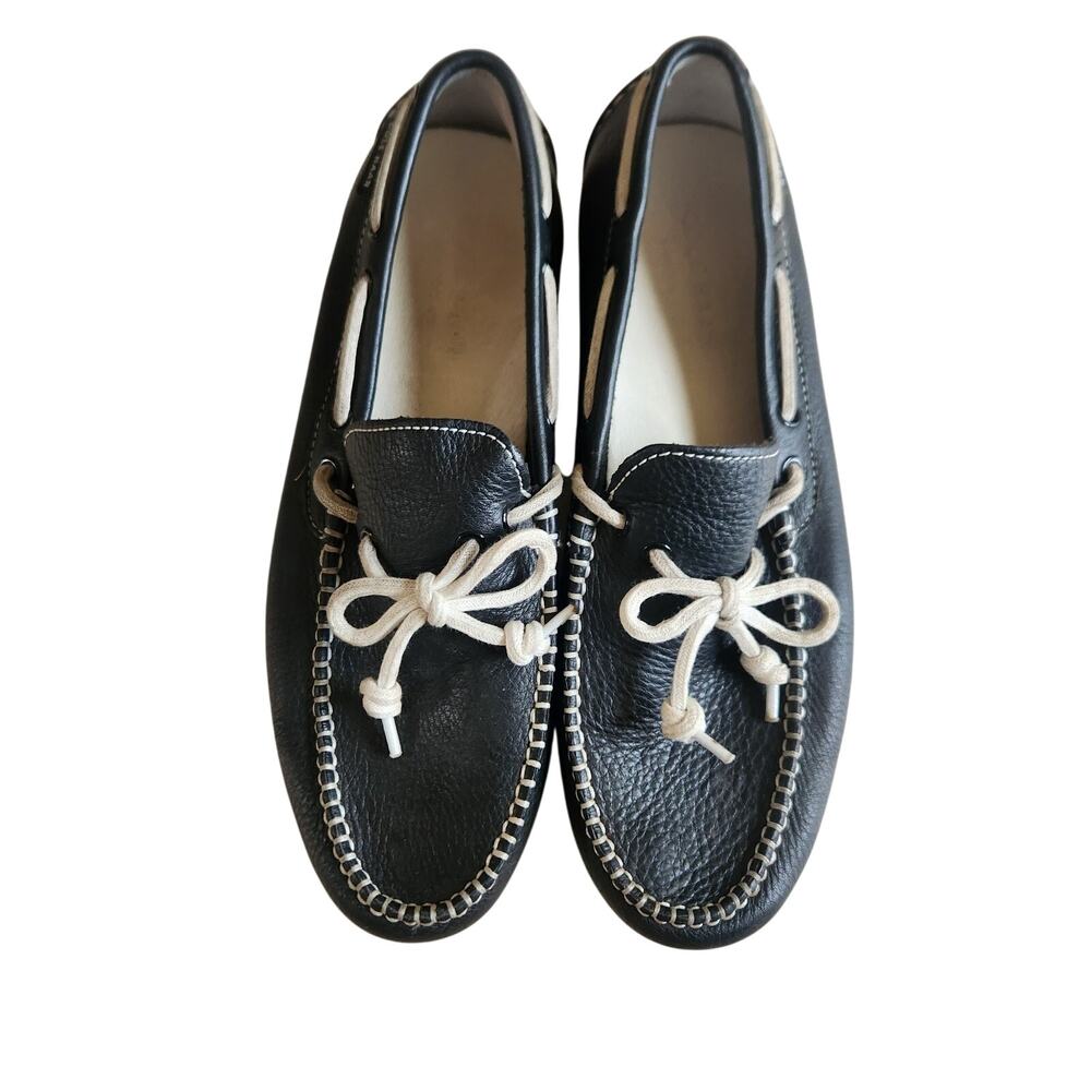 NWOB Cole Haan Grants Escape Navy White Leather Driving Loafers Mens Sz 7.5